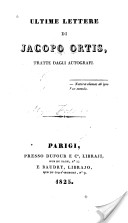 Ultime Lettere Di Jacopo Ortis